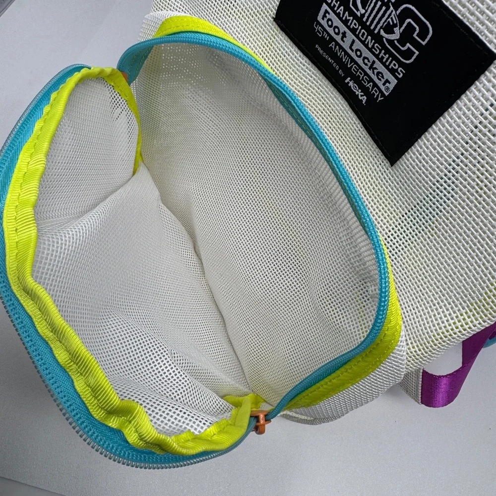 Hoka Foot Locker XC Championships 45th Anniversary White Mesh Backpack